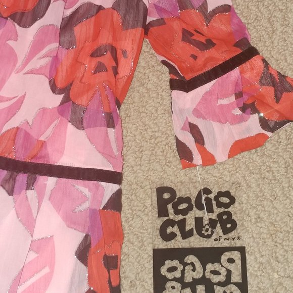 NWT Girls Floral Velvet Trim Top 3T - Picture 2 of 4